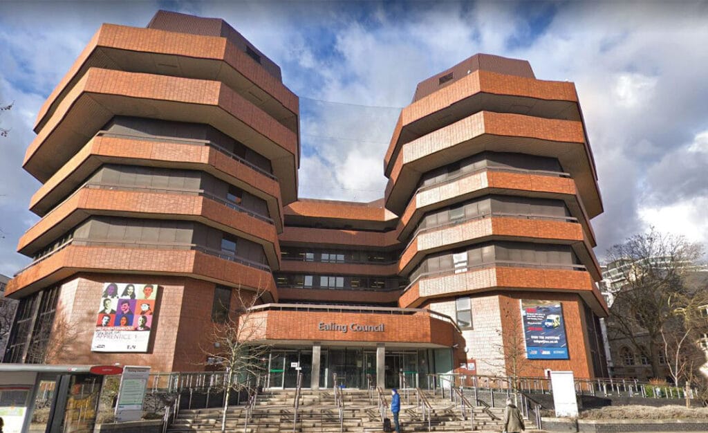 Ealing Council office building entrance