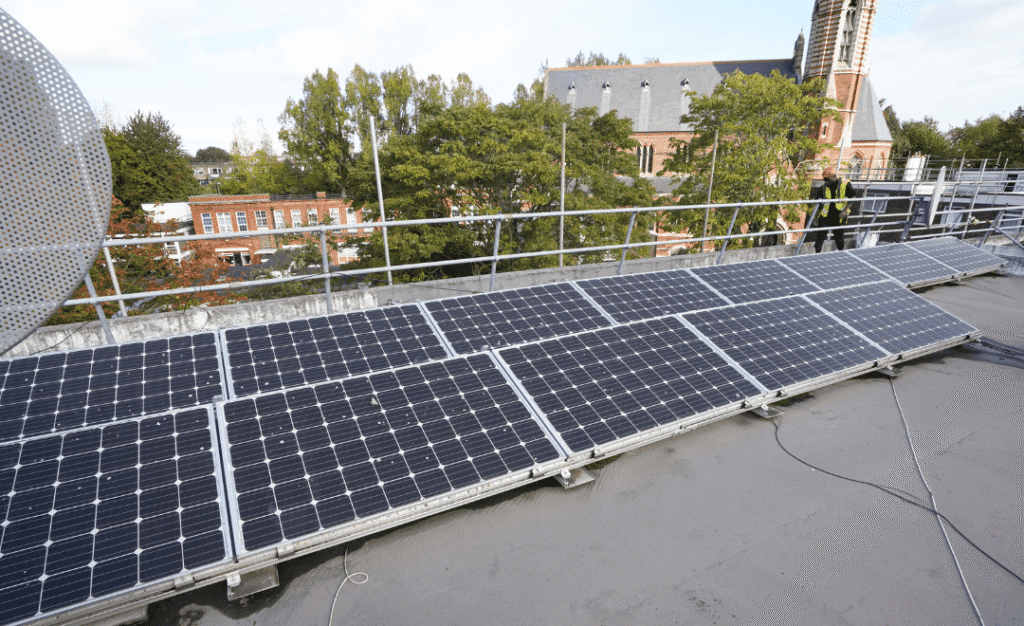 Solar PV panels on rooftop